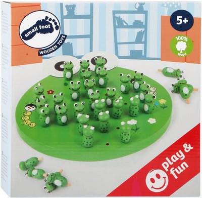 Grenouille solitaire de jeu en bois de petit pied