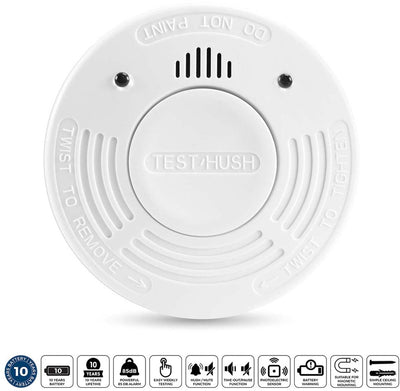Détecteur de fumée Alecto SD1010 - détecteur d'incendie avec batterie pendant 10 ans - conforme aux normes européennes - blanc