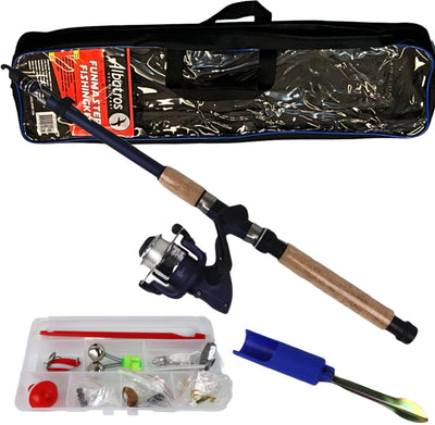 Kit de pêche Albatros funmaster - ensemble de cannes à pêche télescopiques - 210 cm - 10-30 g - avec étui complet et boîte à matériel