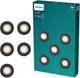 Philips LED Spot encastrable Philips Peridot - culot gu10 - noir - rond - tête fixe - lot de 5