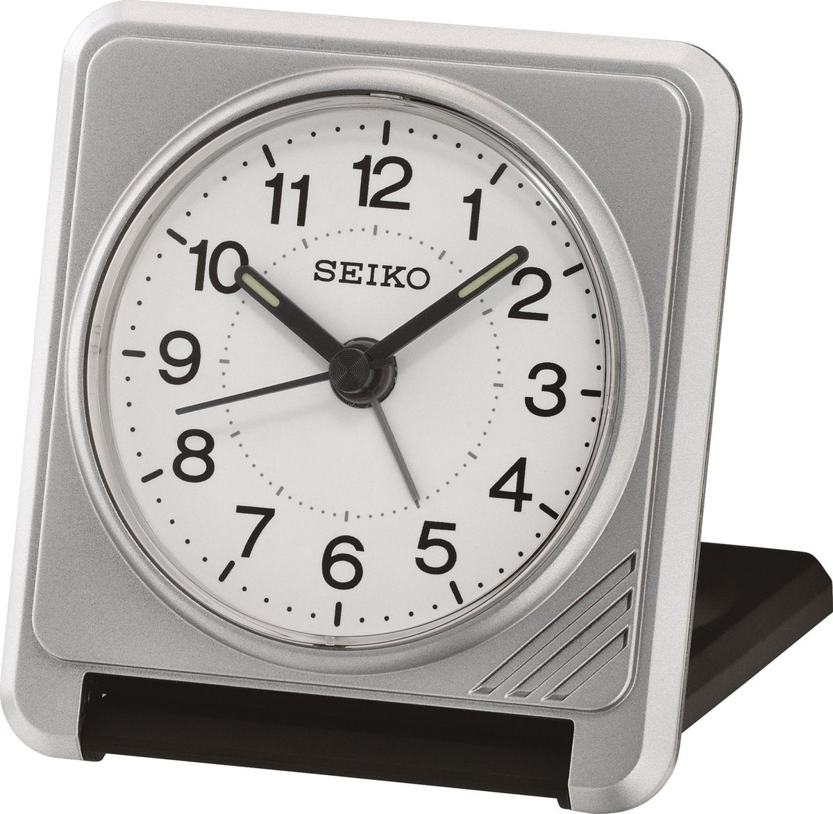 Seiko - réveil de voyage couleur argent qht015s