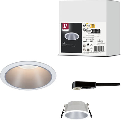 Paulmann lampe encastrable cole ronde 88 mm gu10 max. 10w 230v dimmable blanc, argent