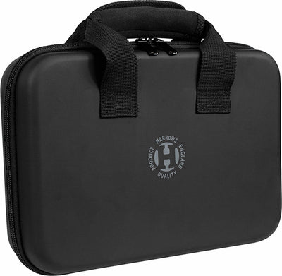 Étui à fléchettes impérial Harrows – sac à fléchettes rigide en EVA noir pour 12 fléchettes – 36 poches pour rangement d'accessoires – rangement de fléchettes de protection –