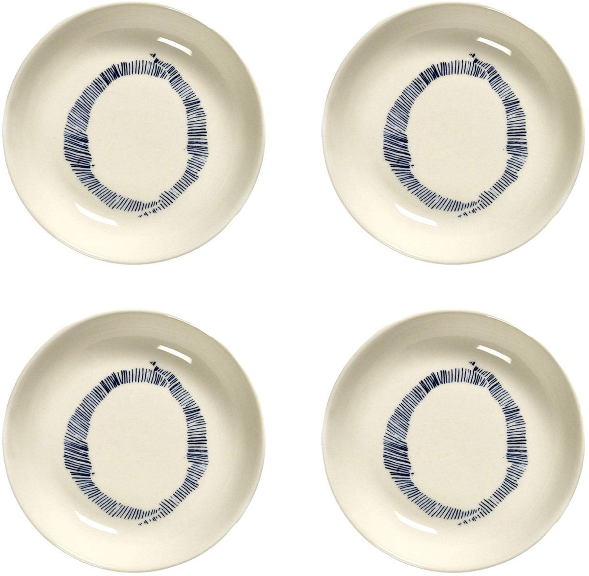 Serax - fête ottolenghi - bol s - blanc bleu - 11 ø - 4 pièces