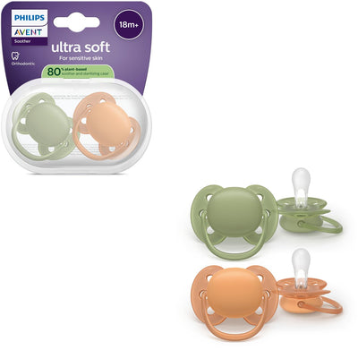 Philips avent ultra soft – sucette en silicone super douce (18 mois+) – pour peaux sensibles – 2 pièces - scf093 05