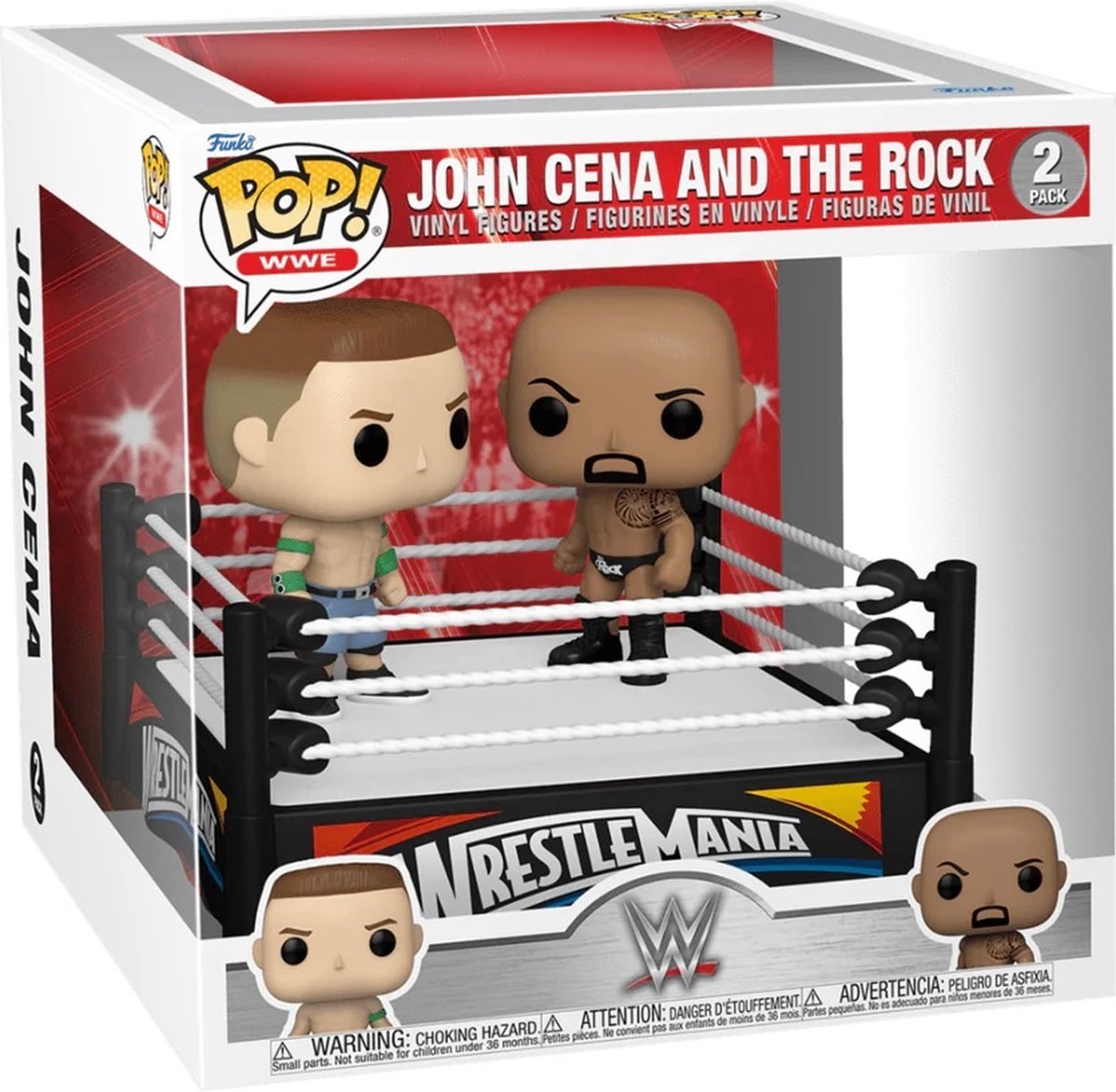Funko pop wwe : john cena contre la pop rock