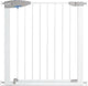 Munchkin Lindam barrière d'escalier sans perçage - porte à fermeture sûre - barrière de sécurité - montage par pince - barrière d'escalier en métal - 75-82 cm extensible jusqu'à 138 cm - blanc