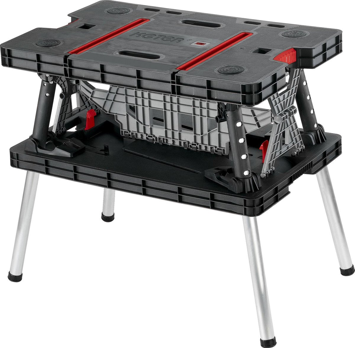 Table de travail pliable Keter - avec 2 pinces à colle - 85x55x75,5cm - noir