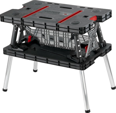 Table de travail pliable Keter - avec 2 pinces à colle - 85x55x75,5cm - noir