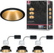 Paulmann lampe à encastrer LED 3-step-dim cole coin set de 3 ip44 rond 88 mm coin 3x6w 3x470lm 230v dimmable 2700k noir, or mat