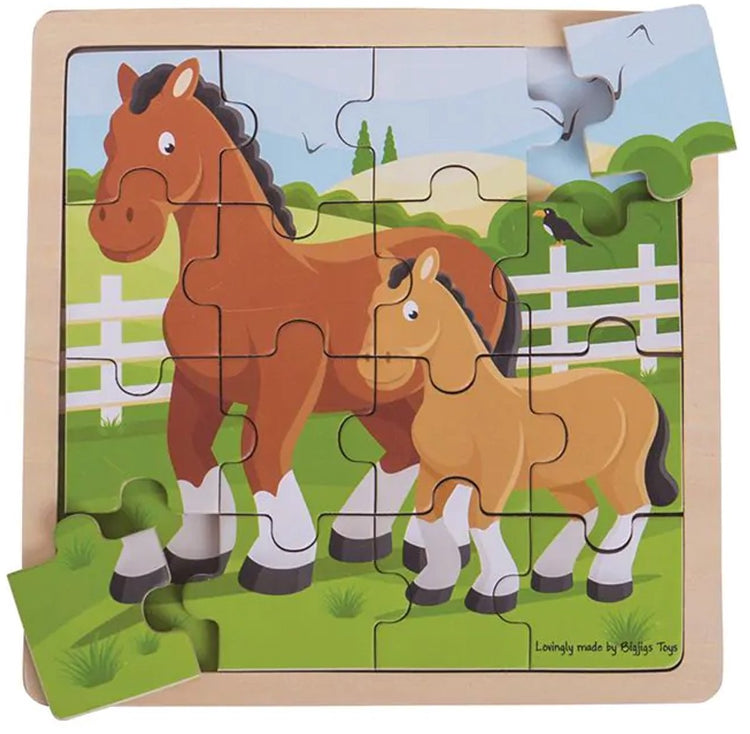 Puzzle Bigjigs cheval et poulain.