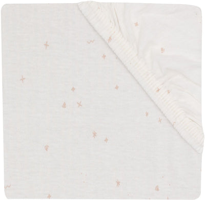 Drap-housse scintillant Jollein - 40 50 x 80 90 cm - jersey - rose sauvage