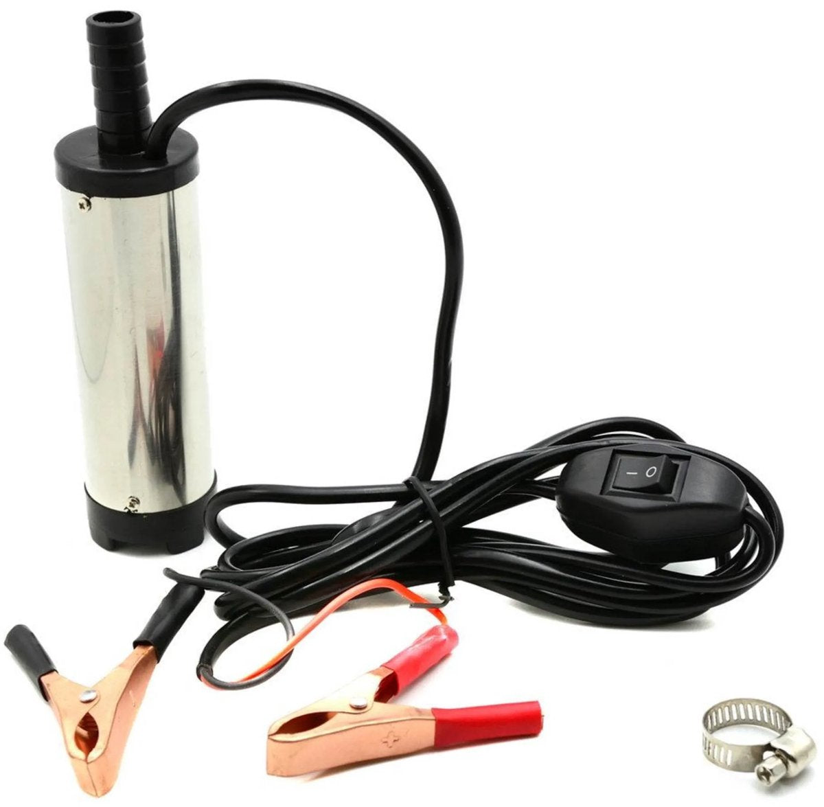 Pompe submersible compacte Geko - 12v - pour diesel, eau et huile - diamètre 37 mm - avec câble de 3 m