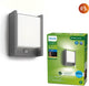 Philips LED Applique Philips Arbor - ultra efficace - anthracite - avec capteur - 3,8W
