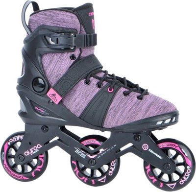 Tempish ayroo 3x90 patins à roues alignées femme - 3 roues 90mm - patins à roues alignées fitness speed - noir rose - taille 38
