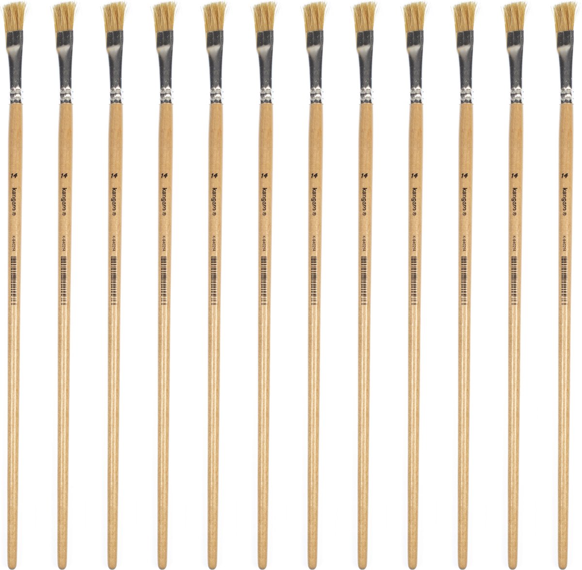 Pinceau Kangaro Lyonse - #14 - bois laqué - boîte de 12 pièces - k-840214