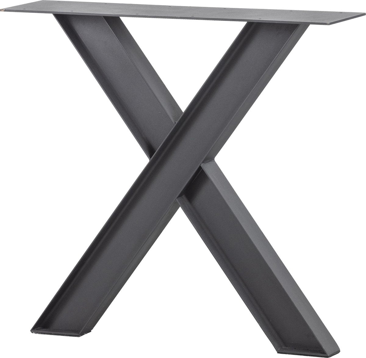 Woood tablo industriel x-leg 1 pièce - métal - noir - 72x79x10