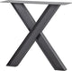 Woood tablo industriel x-leg 1 pièce - métal - noir - 72x79x10