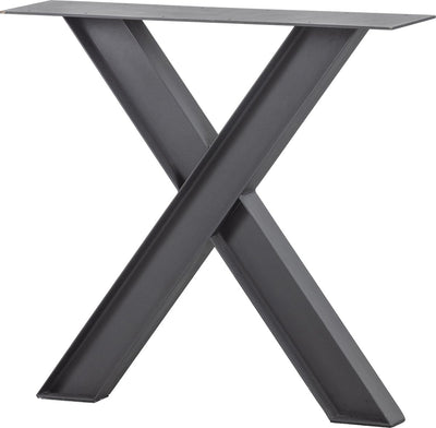 Woood tablo industriel x-leg 1 pièce - métal - noir - 72x79x10