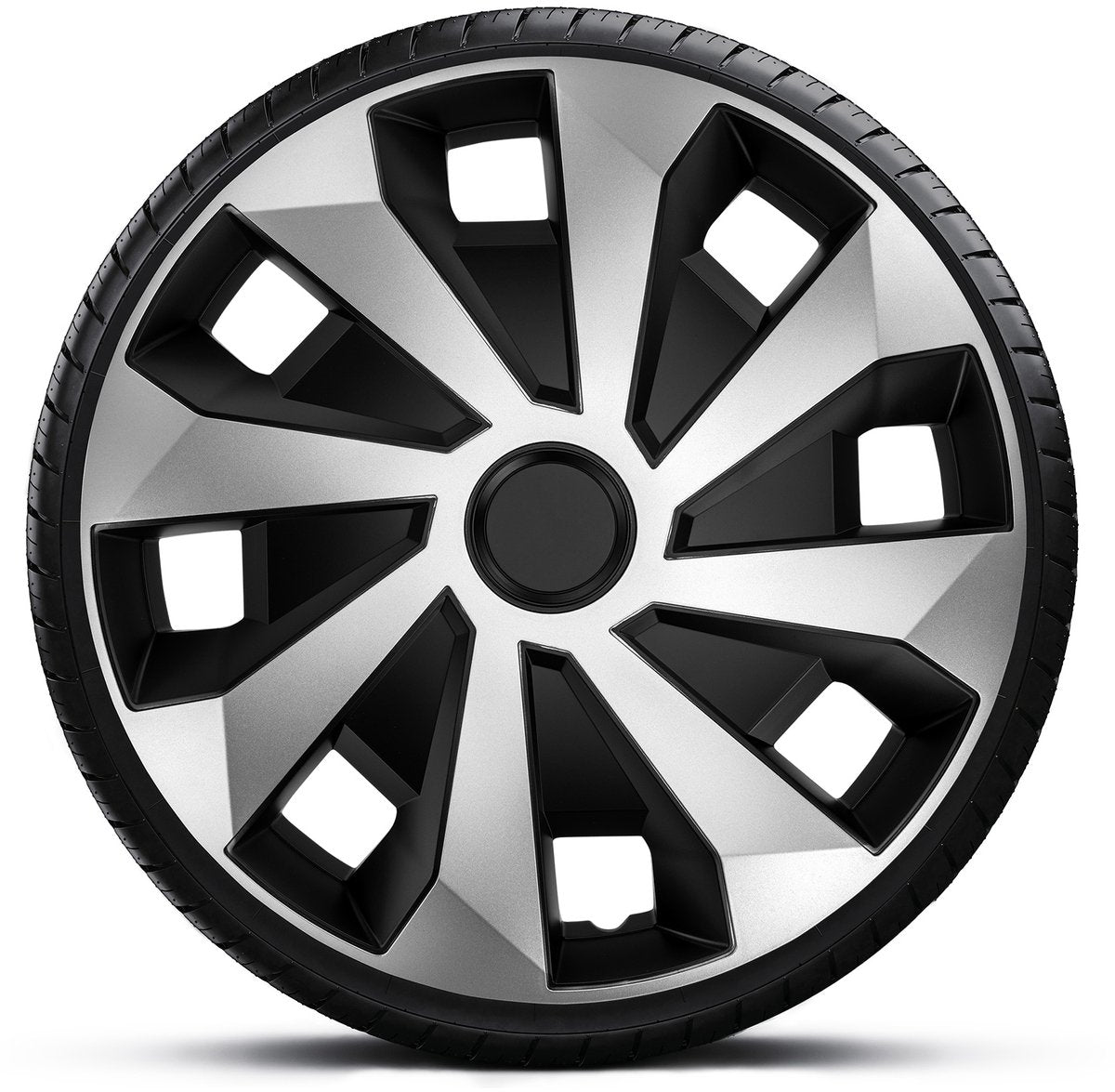 Jeu d'enjoliveurs Gorecki volvano de 16 noir argent