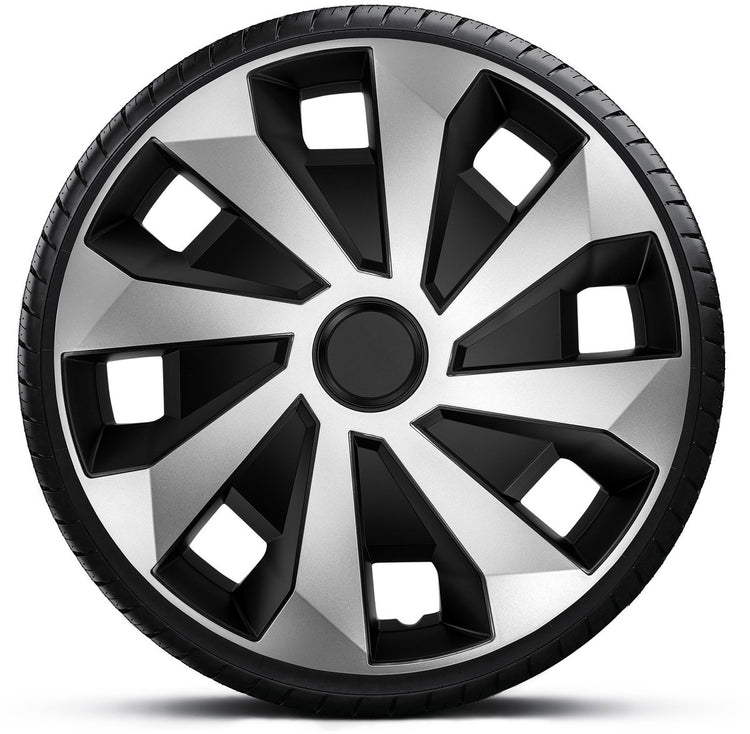 Jeu d'enjoliveurs Gorecki volvano de 16 noir argent
