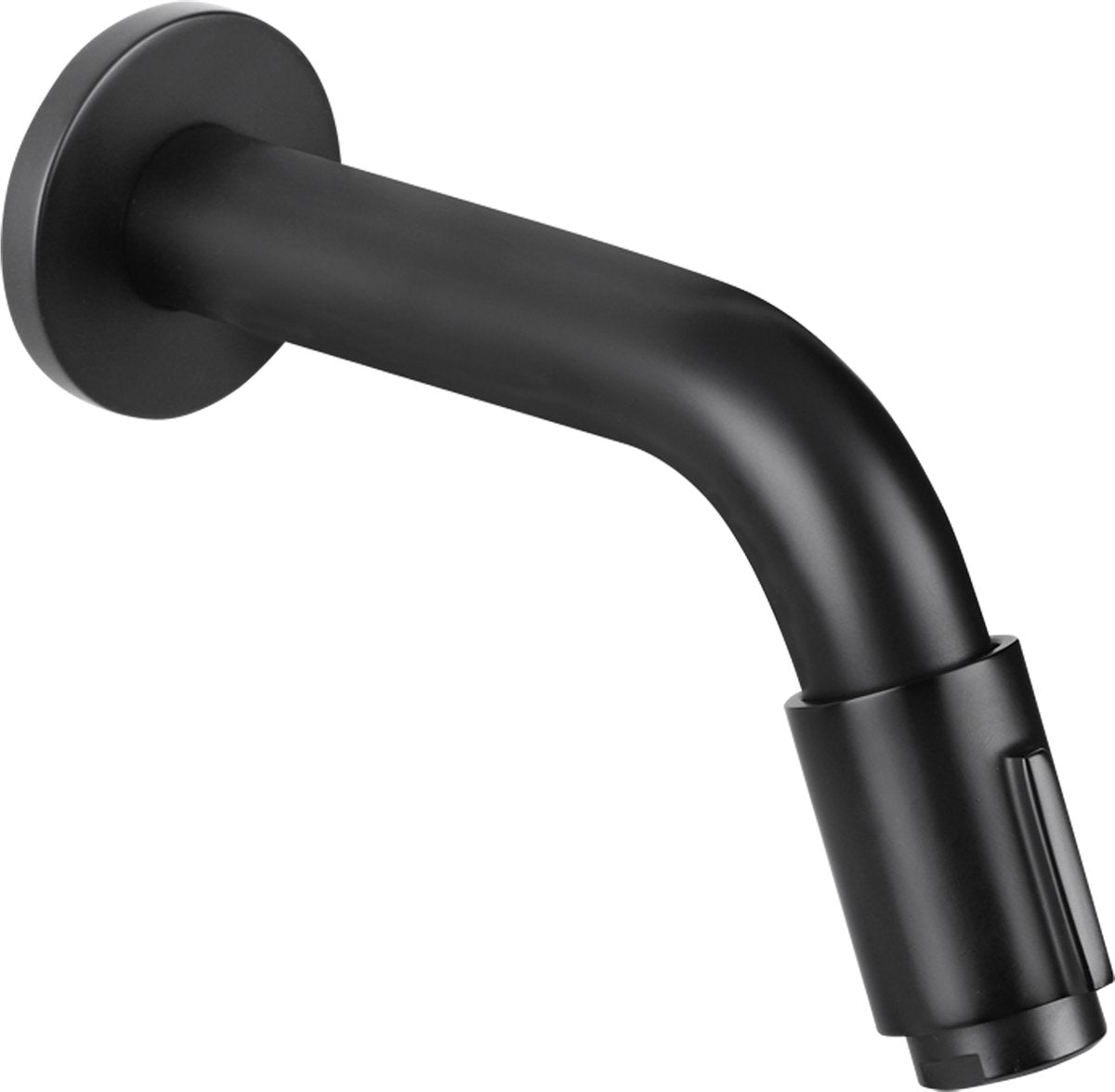 Robinet mural Differnz - eau froide - robinet de lavabo - 11 cm - noir mat