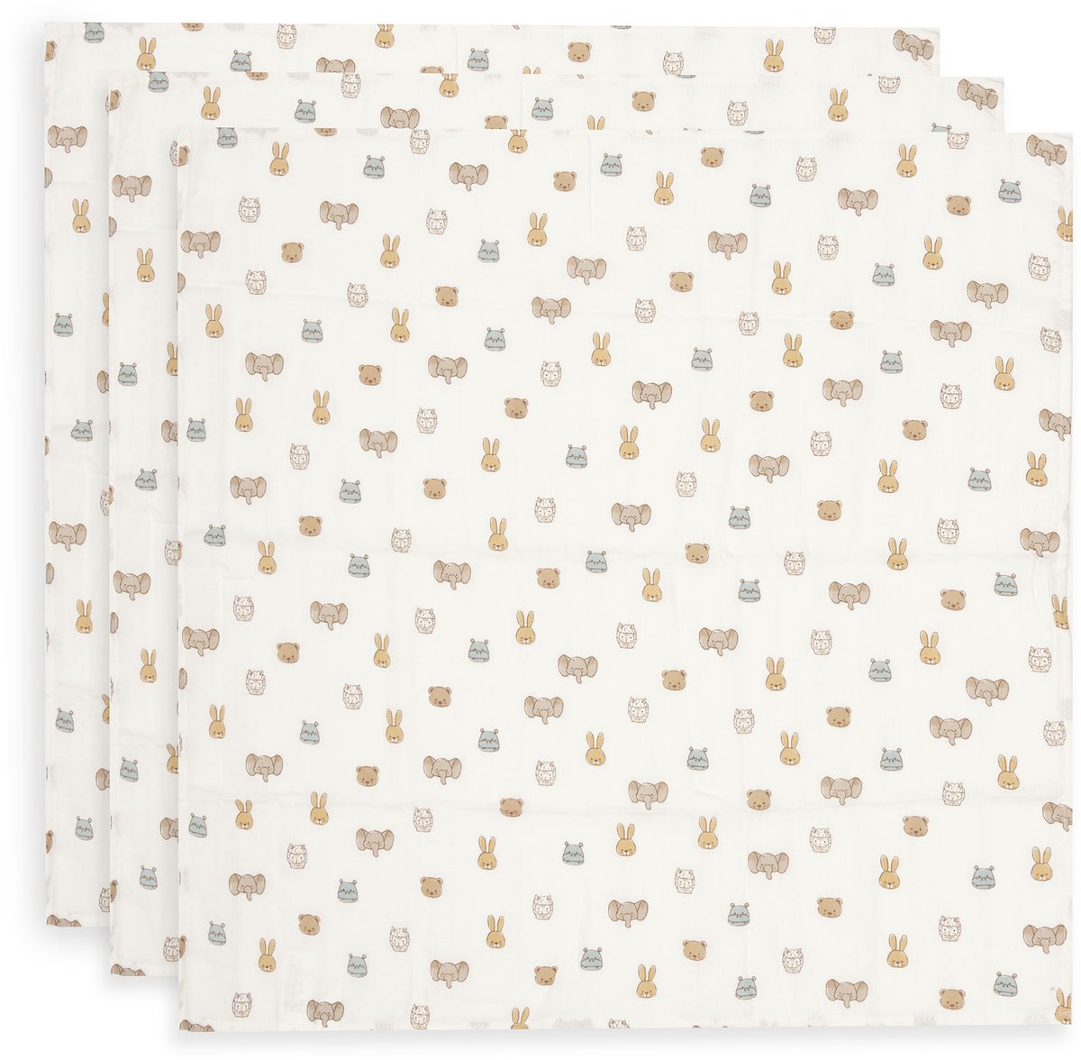 Jollein chiffon hydrophile petit 70x70cm jollies (paquet de 3)