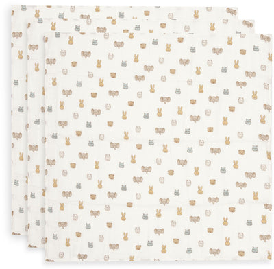 Jollein chiffon hydrophile petit 70x70cm jollies (paquet de 3)