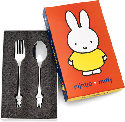 Zilverstad - couverts pour enfants 2 pièces Miffy acier inoxydable 18 10