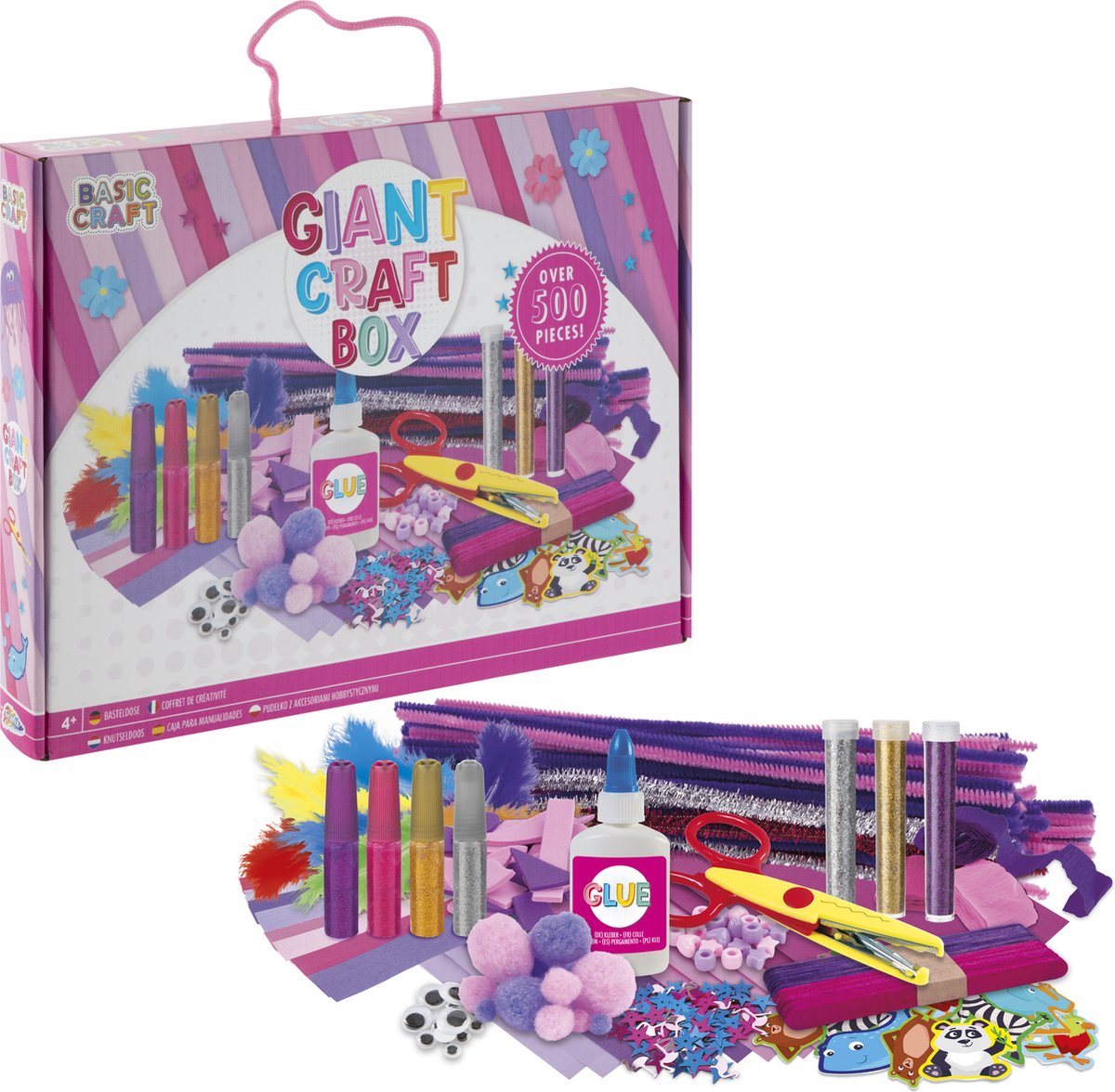 Coffret de bricolage - pour enfants - plus de 500 articles - dans un coffret de rangement pratique