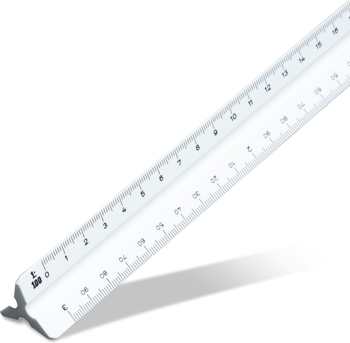 Aristo balance stick f - longueur 30 cm - 1:2.5 :5 :10 :20 :50 :100 (din) - plastique blanc - dans étui de protection - ar-1314 4