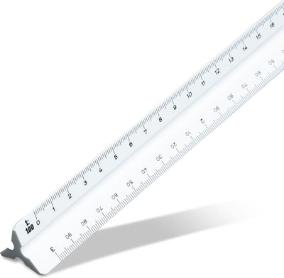 Aristo balance stick f - longueur 30 cm - 1:2.5 :5 :10 :20 :50 :100 (din) - plastique blanc - dans étui de protection - ar-1314 4