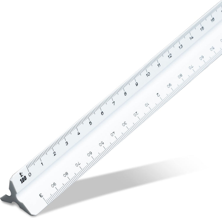 Aristo balance stick f - longueur 30 cm - 1:2.5 :5 :10 :20 :50 :100 (din) - plastique blanc - dans étui de protection - ar-1314 4