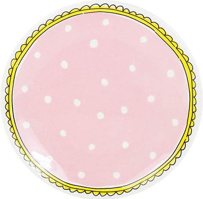 Assiette à gâteau Let's Rattrapons Blond Amsterdam - points - 18 cm