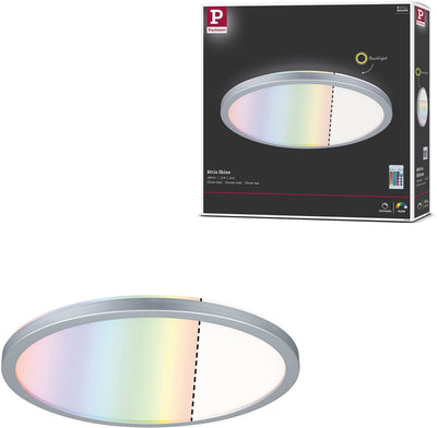 Paulmann panneau LED atria brille rétroéclairage rond 293 mm 12w 1400lm rgbw chrome mat dimmable