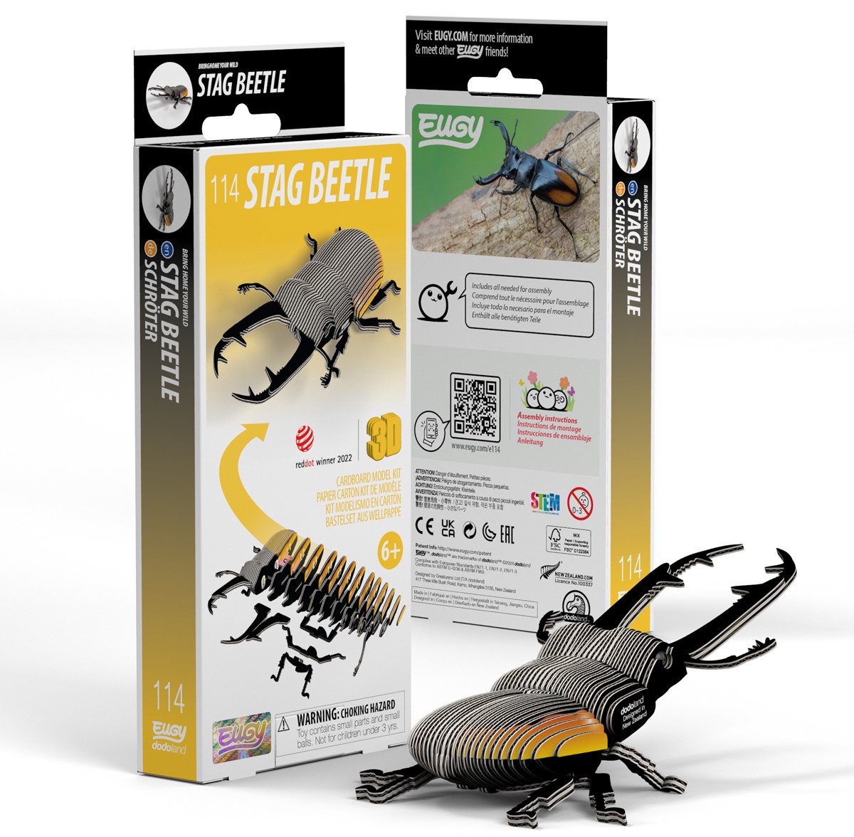 Eugy Puzzle 3D - Coléoptère - Insectes - Durable - Collectionnez-les tous - 6 ans