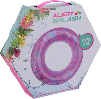 Alerte des éclaboussures de piscine plumes multicolores 119 cm
