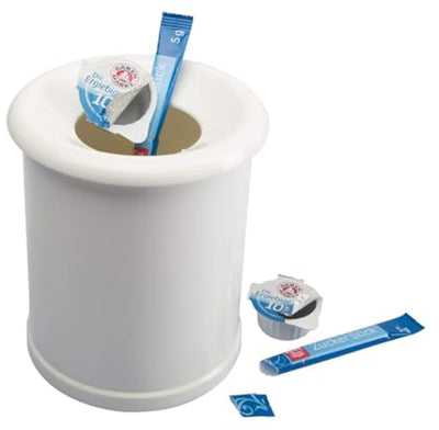 Poubelle de table Westmark, 1 l, plastique, blanc, 12,4 x 12,4 x 14,2 cm