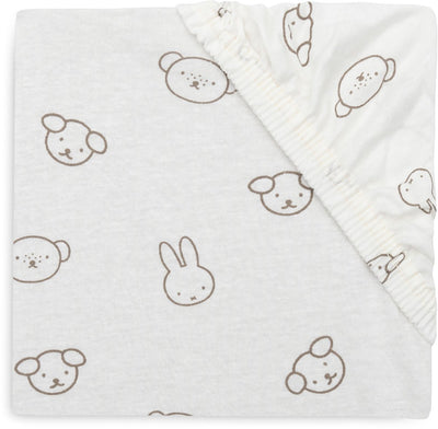 Drap housse Jollein pour lit - 60x120cm - jersey - miffy et ses amis