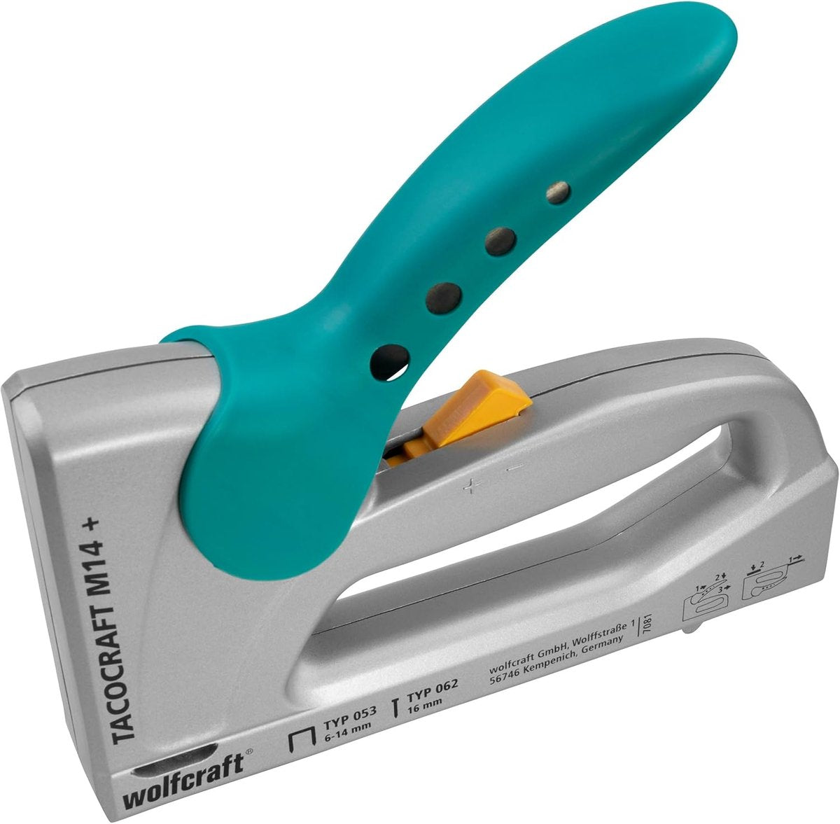 Wolfcraft - agrafeuse manuelle - agrafeuse - agrafeuse tacocraft m 14+ avec boîtier métallique - 7081000