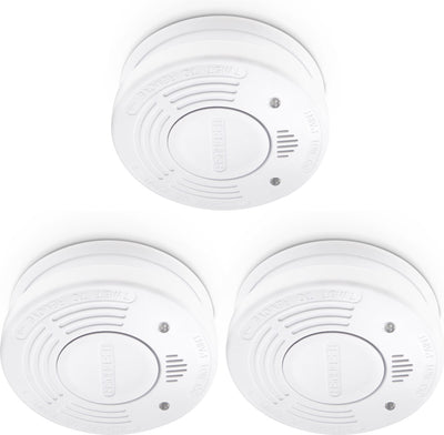 Détecteur de fumée Alecto SD1010 3x - détecteur d'incendie avec batterie pendant 10 ans - conforme aux normes européennes - 3 pièces