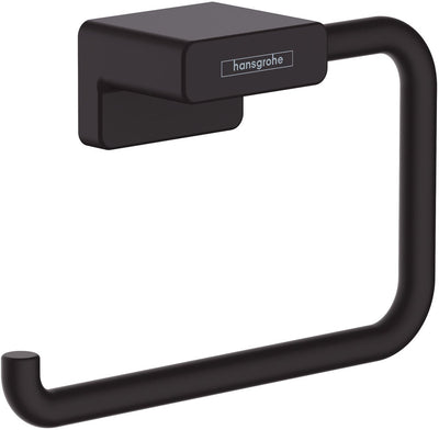 Porte-rouleau de papier toilette Hansgrohe Addstoris sans rabat noir mat