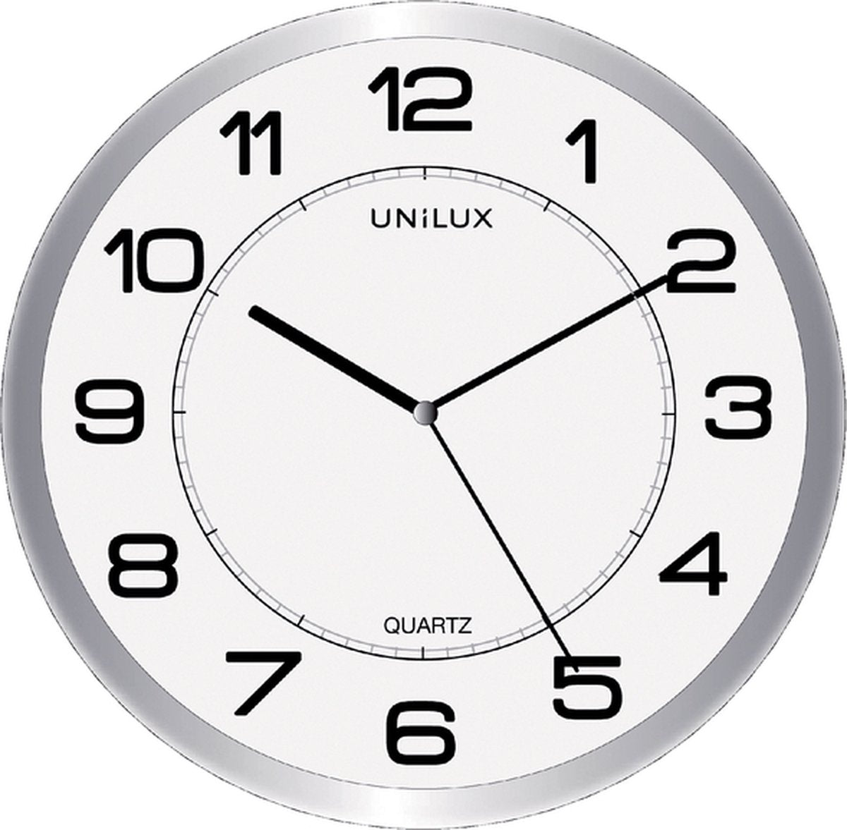 Horloge d'attraction Unilux - gris blanc - ø 22 - ronde - silencieuse