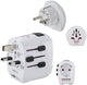 Hama skross par prise de voyage - voyage mondial pro - eur (type e, f) vers le monde - incl. monde vers eur - 2x USB-A - blanc