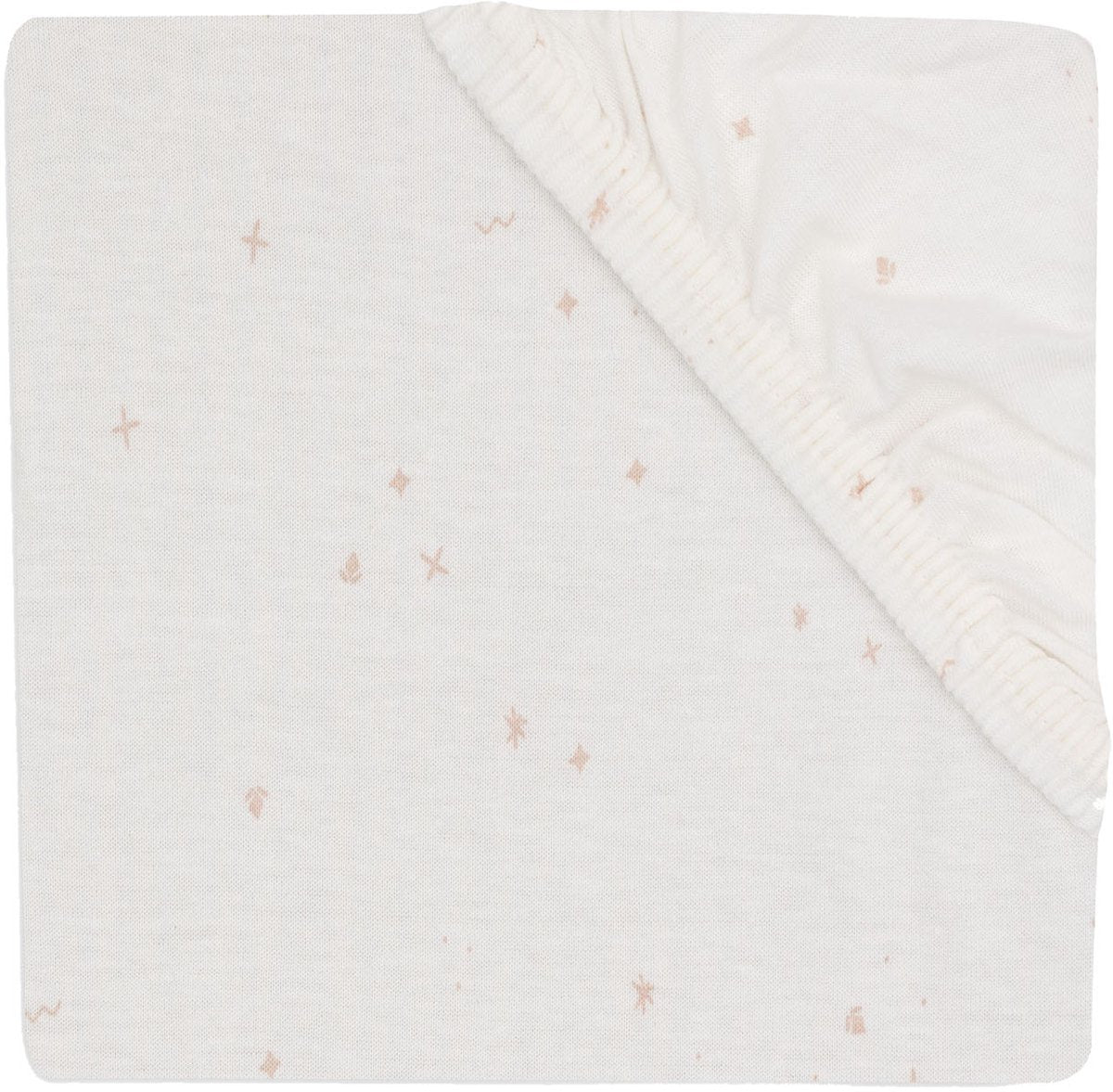 Drap-housse scintillant pour lit Jollein - 60 x 120 cm - jersey - rose sauvage
