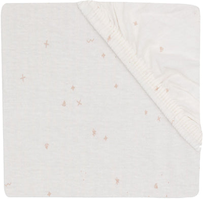 Drap-housse scintillant pour lit Jollein - 60 x 120 cm - jersey - rose sauvage