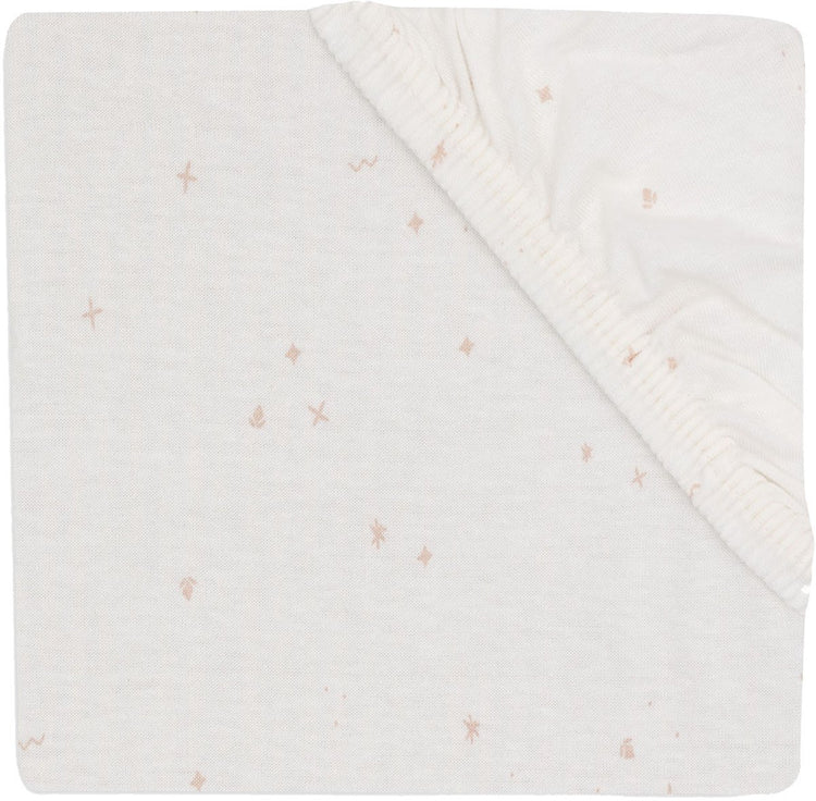 Drap-housse scintillant pour lit Jollein - 60 x 120 cm - jersey - rose sauvage
