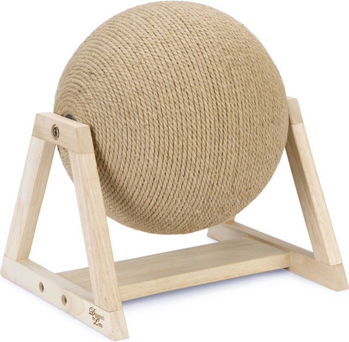 Conçu par lotte xem boule à gratter - griffoir - sur socle - bois - 34x30x35,5 cm