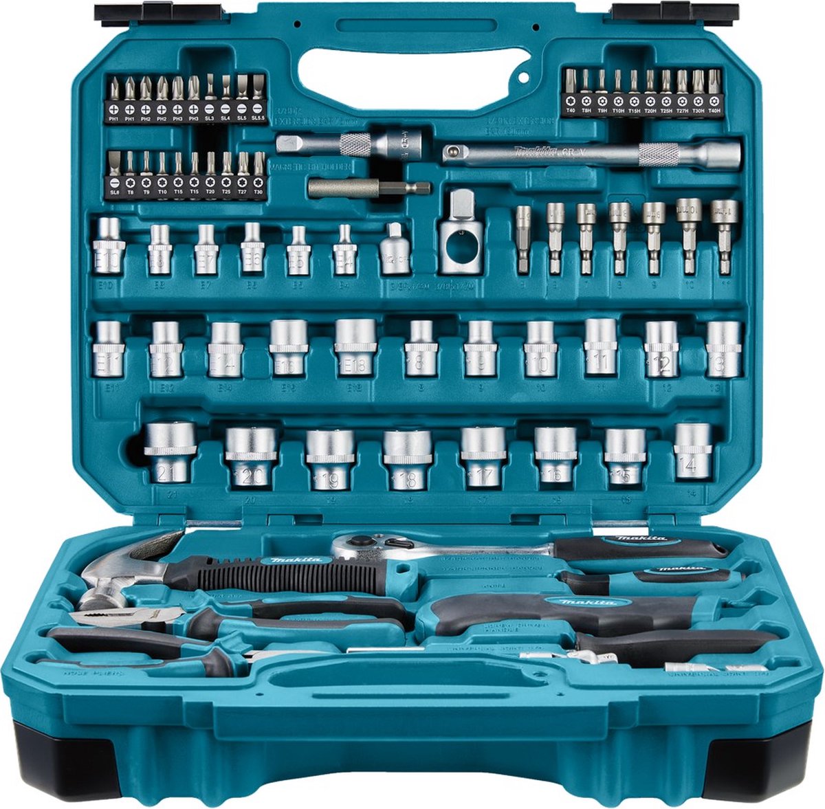 Makita e-10899 ensemble d'outils à main 76 pièces en étui