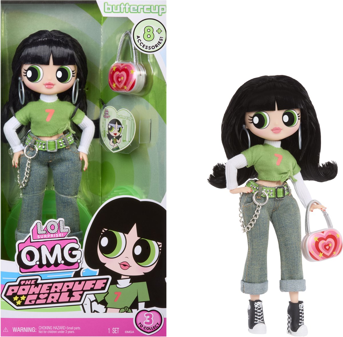 Mdr. surprendre! poupée de mode powerpuff renoncule - poupée avec accessoires.